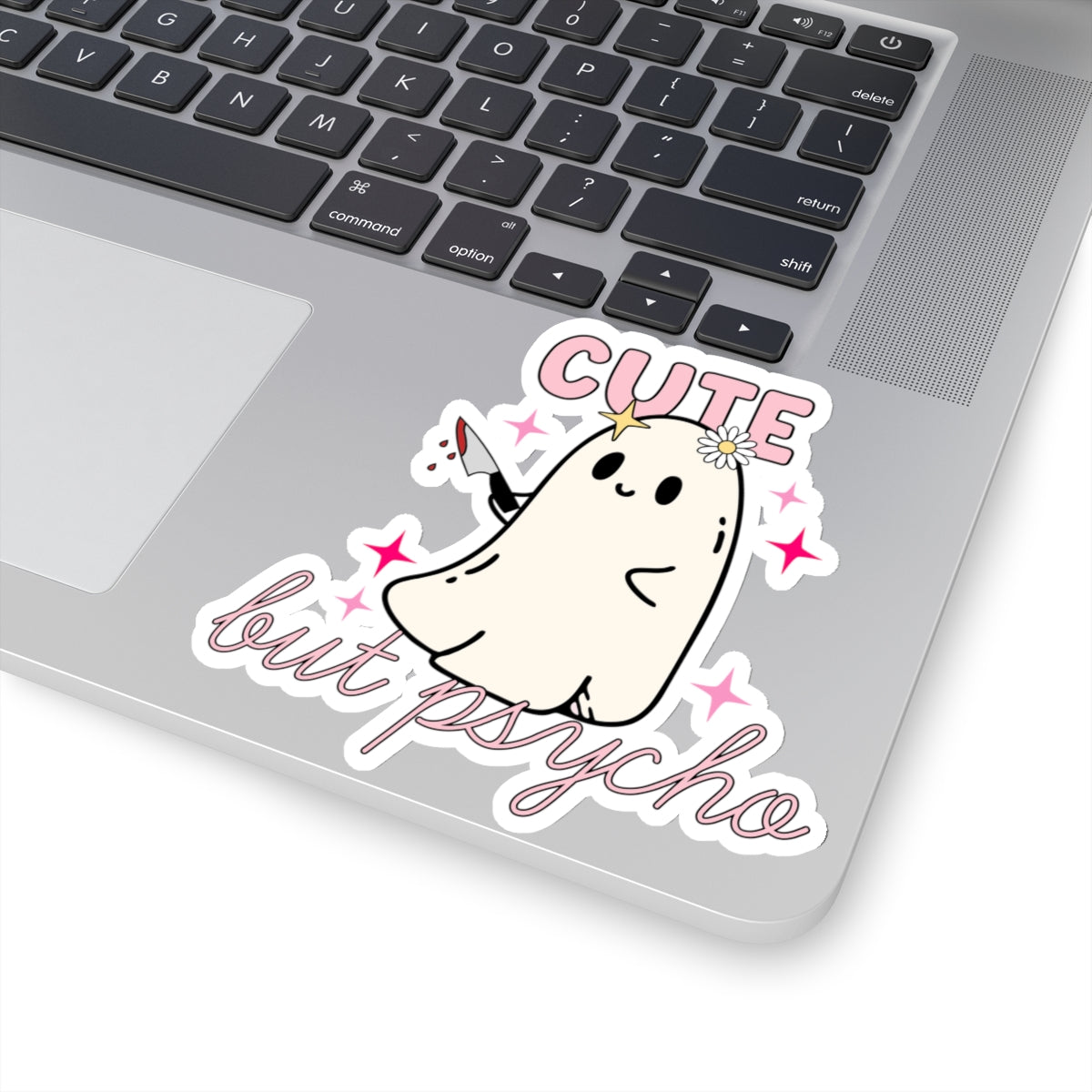 Cute But Psycho Halloween Kiss-Cut Sticker
