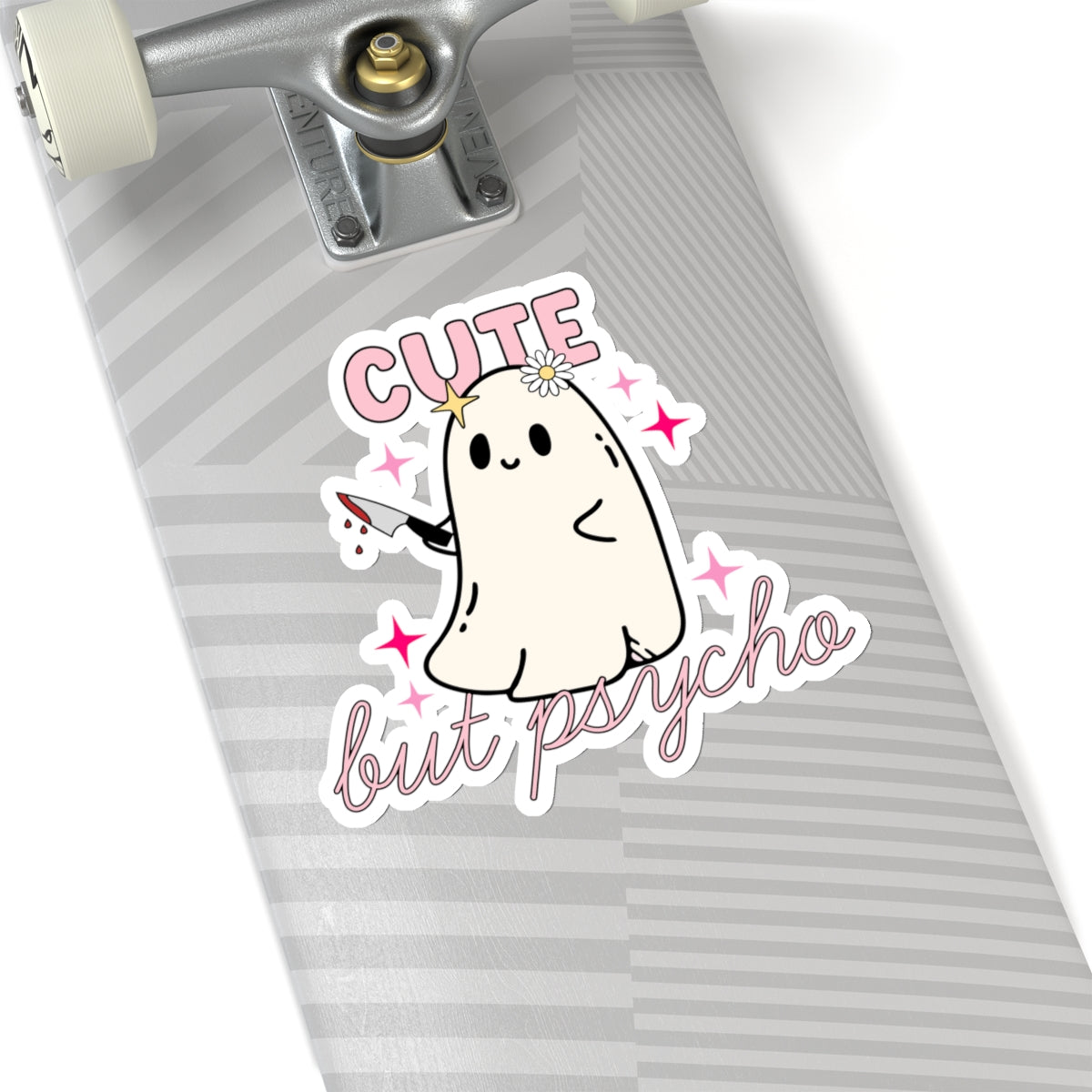 Cute But Psycho Halloween Kiss-Cut Sticker
