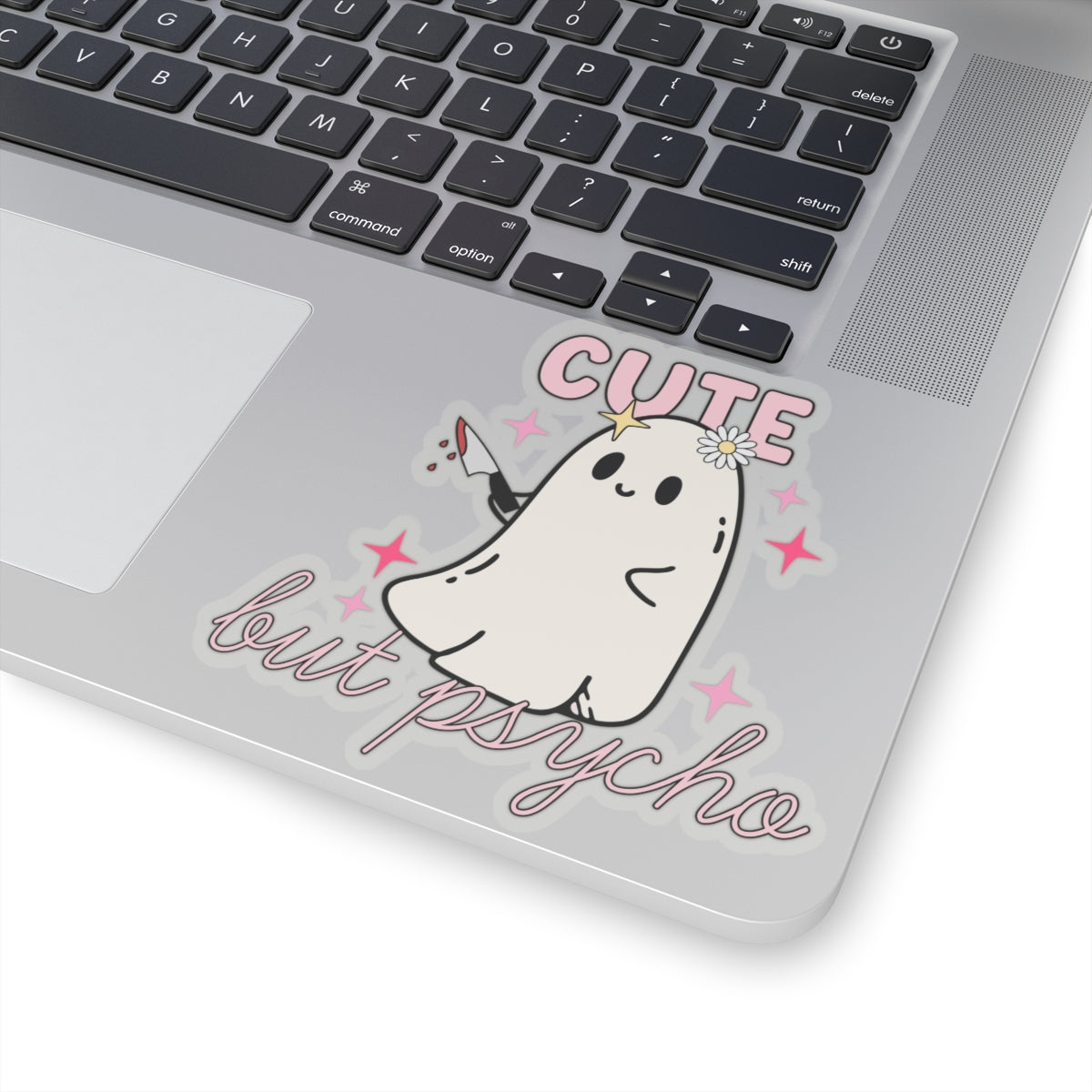 Cute But Psycho Halloween Kiss-Cut Sticker