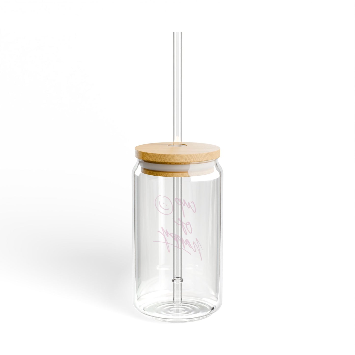 Cup of Happy Sipper Glass, 16oz