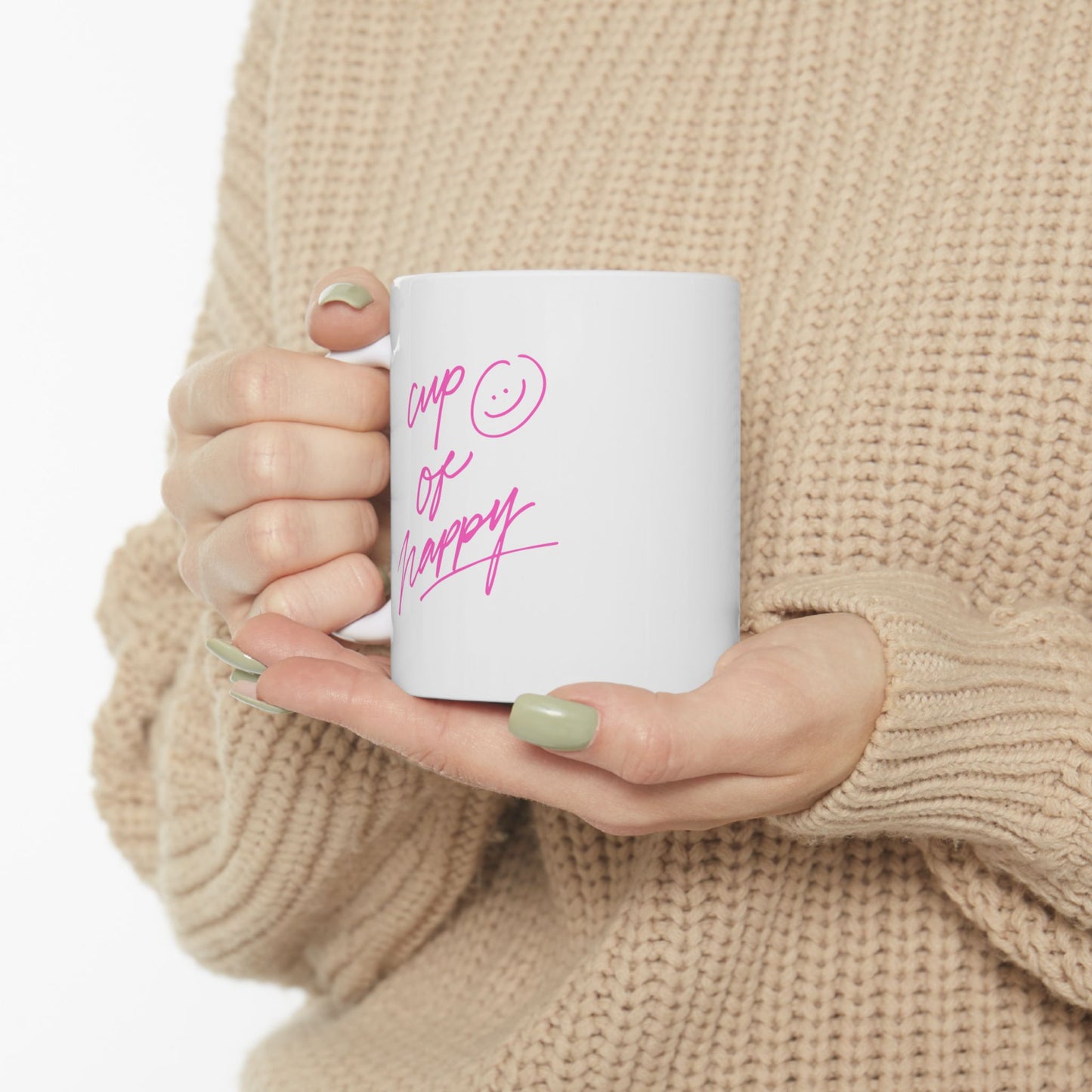 Cup of Happy Ceramic Mug, (11oz, 15oz)