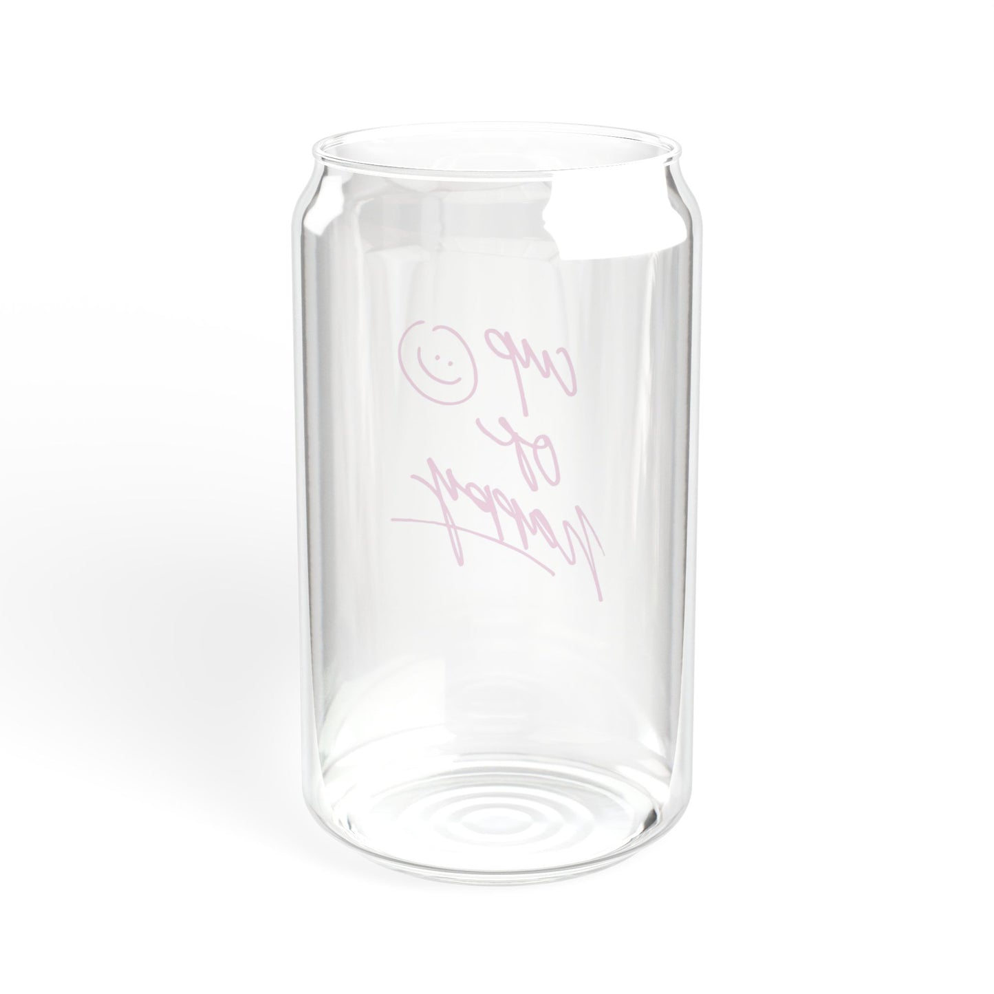 Cup of Happy Sipper Glass, 16oz