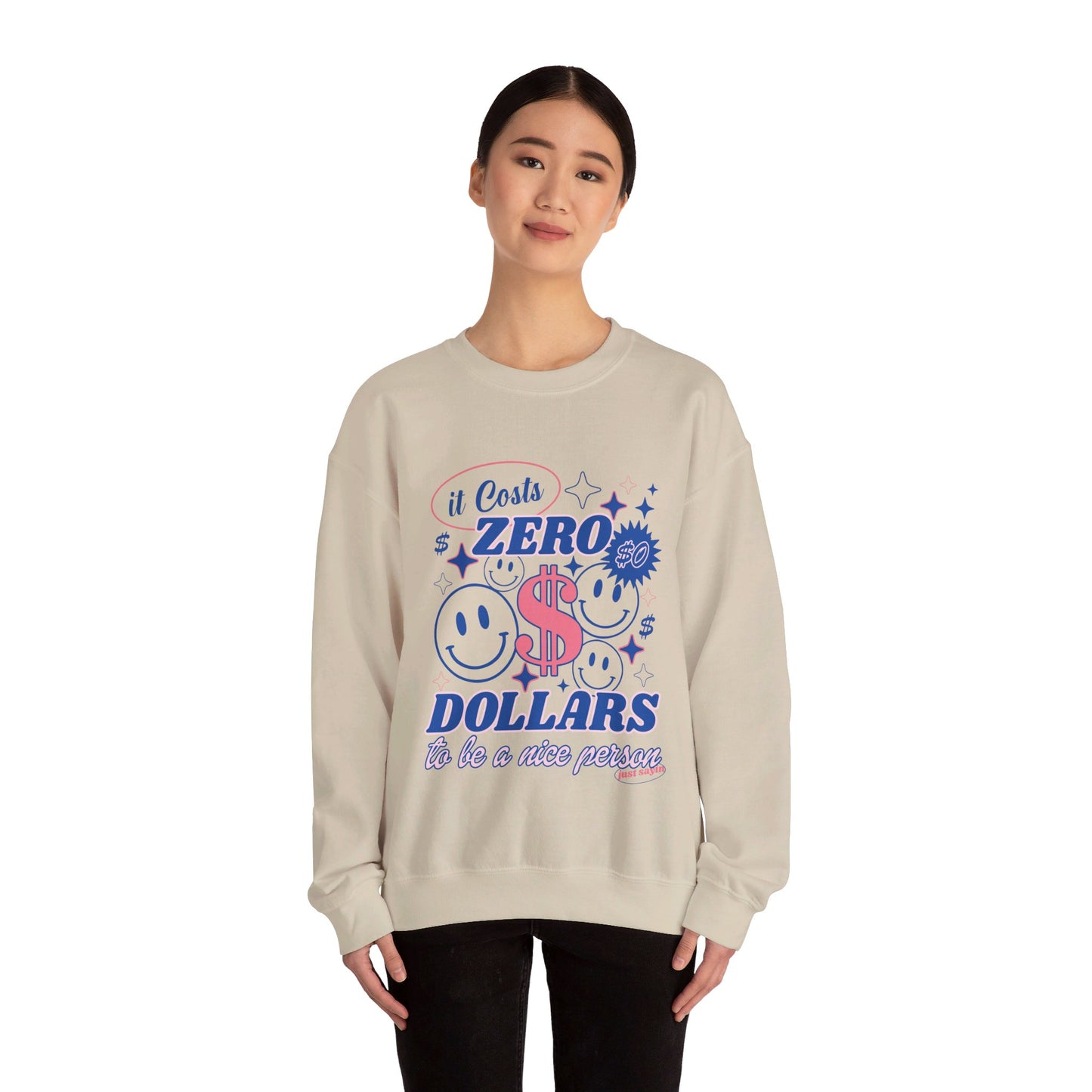 Zero Dollars Sweatshirt Unisex Heavy Blend™ Crewneck Sweatshirt