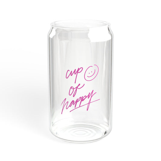 Cup of Happy Sipper Glass, 16oz