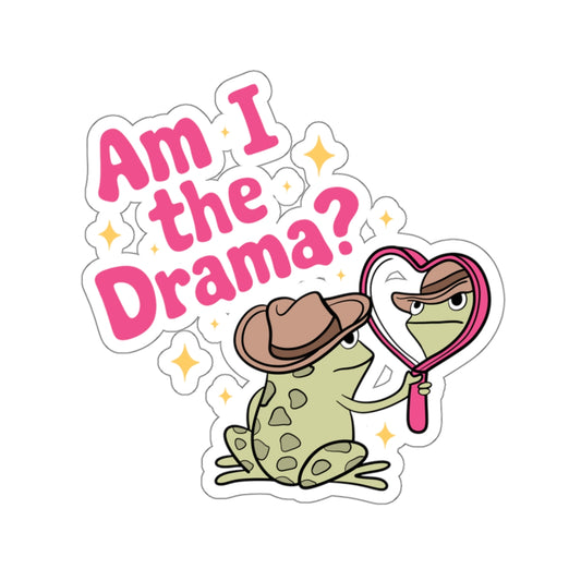 Am I The Drama Frog Kiss-Cut Stickers