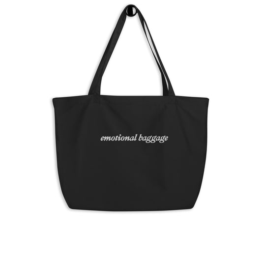 Emotional Baggage Black Tote Bag - Large