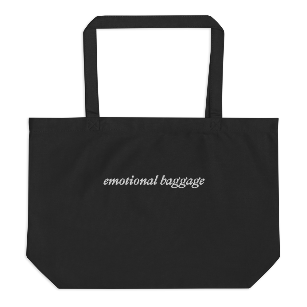 Emotional Baggage Black Tote Bag - Large